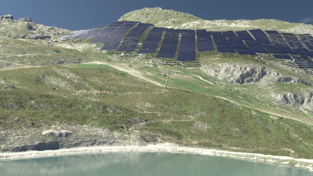 Grünes Licht für Solarkraftwerk in Disentis, © Keystone / SDA / Archivbild Grünes Licht für Solarkraftwerk in Disentis, © Keystone / SDA / Archivbild