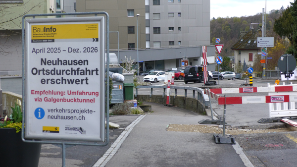 Gut die Hälfte der Aufwertungsarbeiten in Neuhausen sind geschafft, © Radio Munot