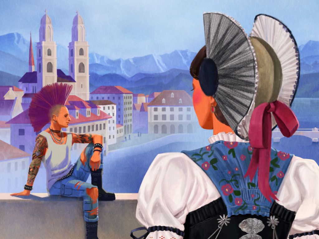 Trachtenfest in Zürich, © Keystone-SDA