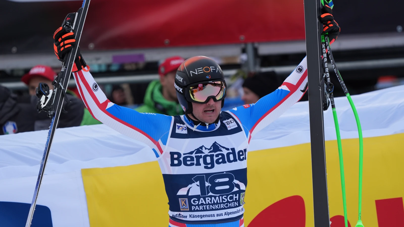 Nils Allegre mit Ueberraschungssieg in Garmisch, © Bild: Keystone Nils Allegre mit Ueberraschungssieg in Garmisch, © Bild: Keystone