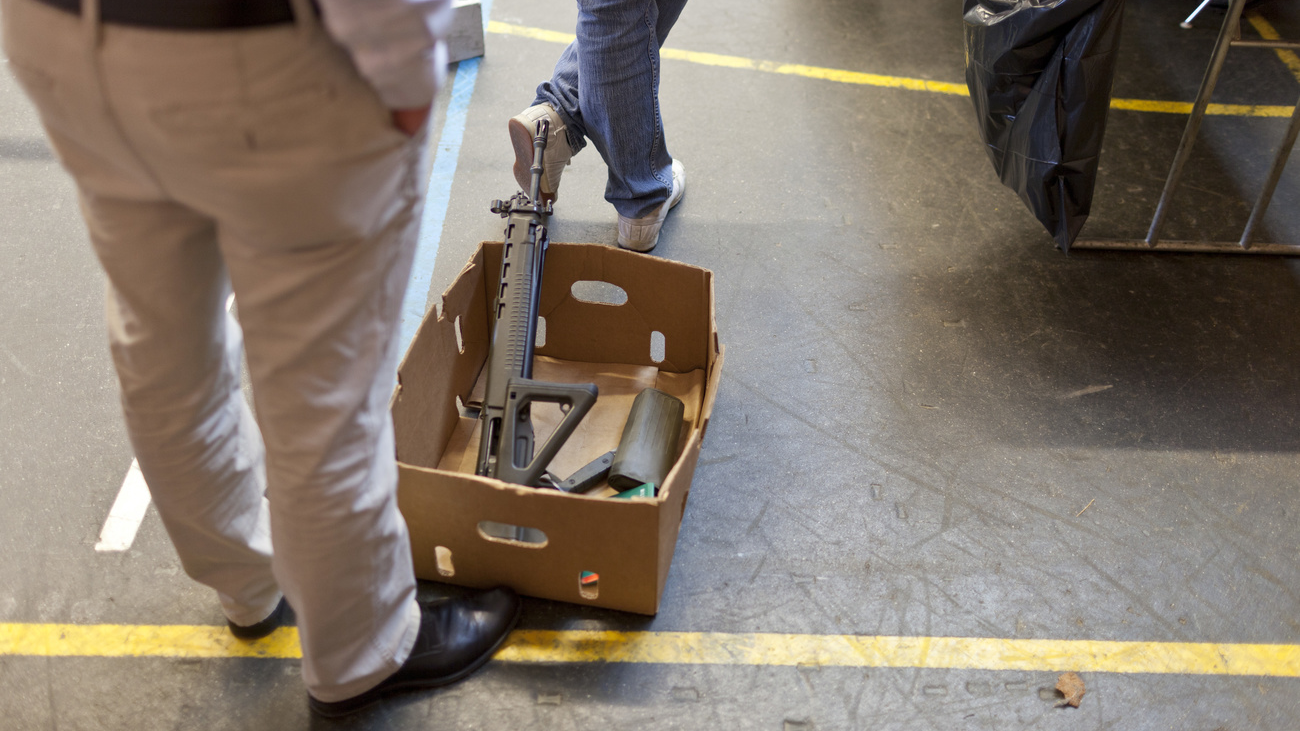 Kantonspolizei hat 2023 fast 5 Tonnen Waffen gesammelt, © Keystone SDA