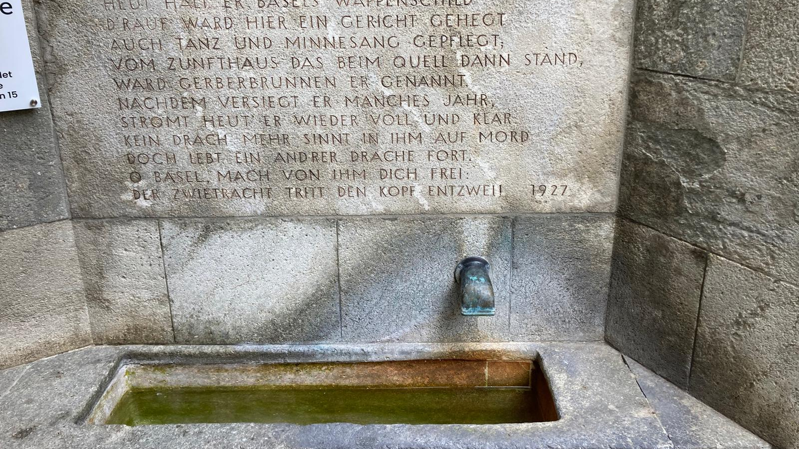 Der Gerberbrunnen fristet ein verstecktes Dasein, © Radio Basilisk