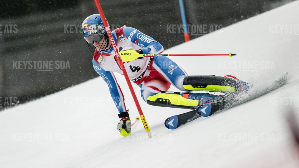 Clement Noel Slalomsieger in Kitzbühel, © Keystone