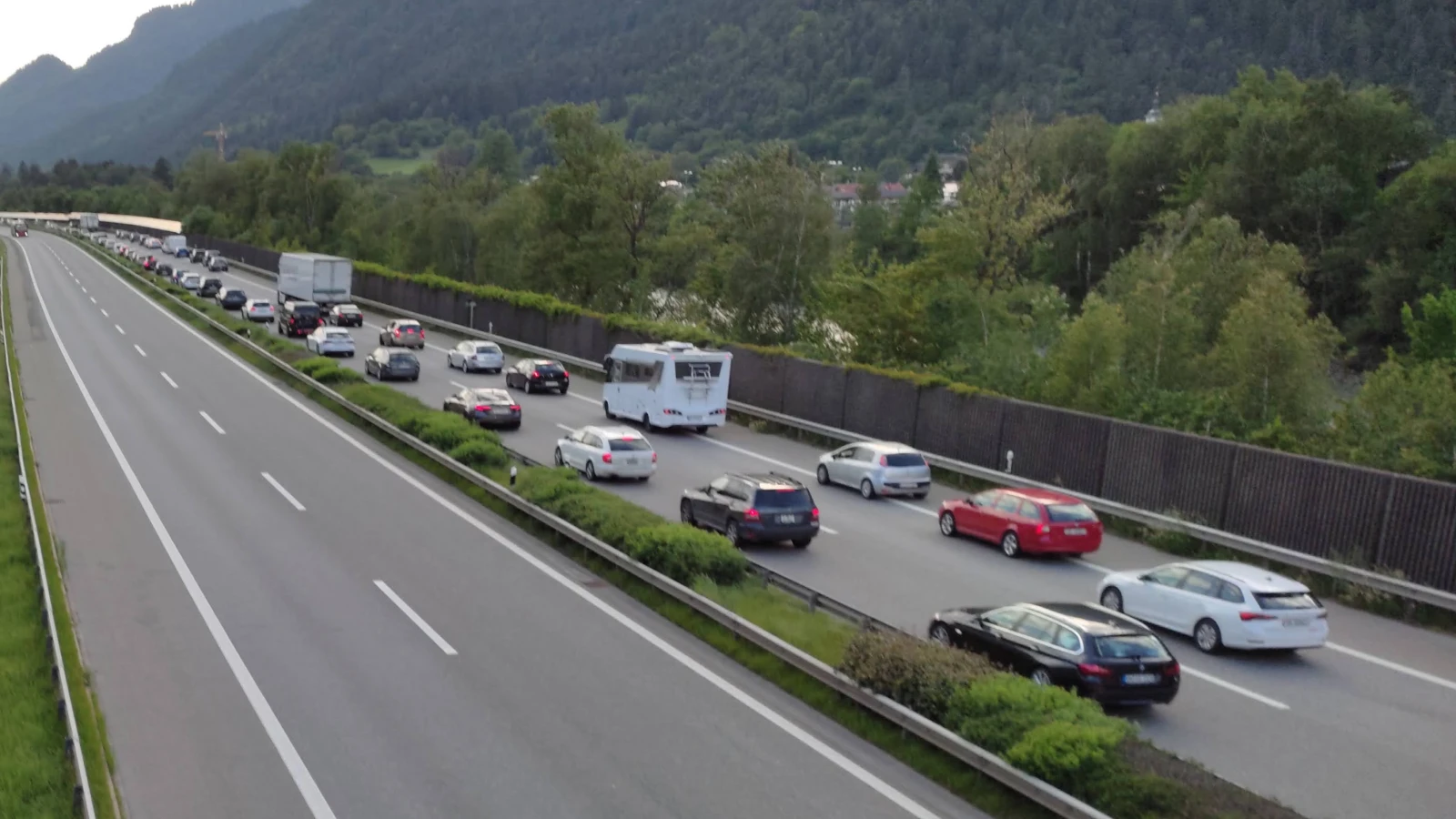 Sperre auf der Autobahn A13, © Radio Liechtenstein Sperre auf der Autobahn A13, © Radio Liechtenstein