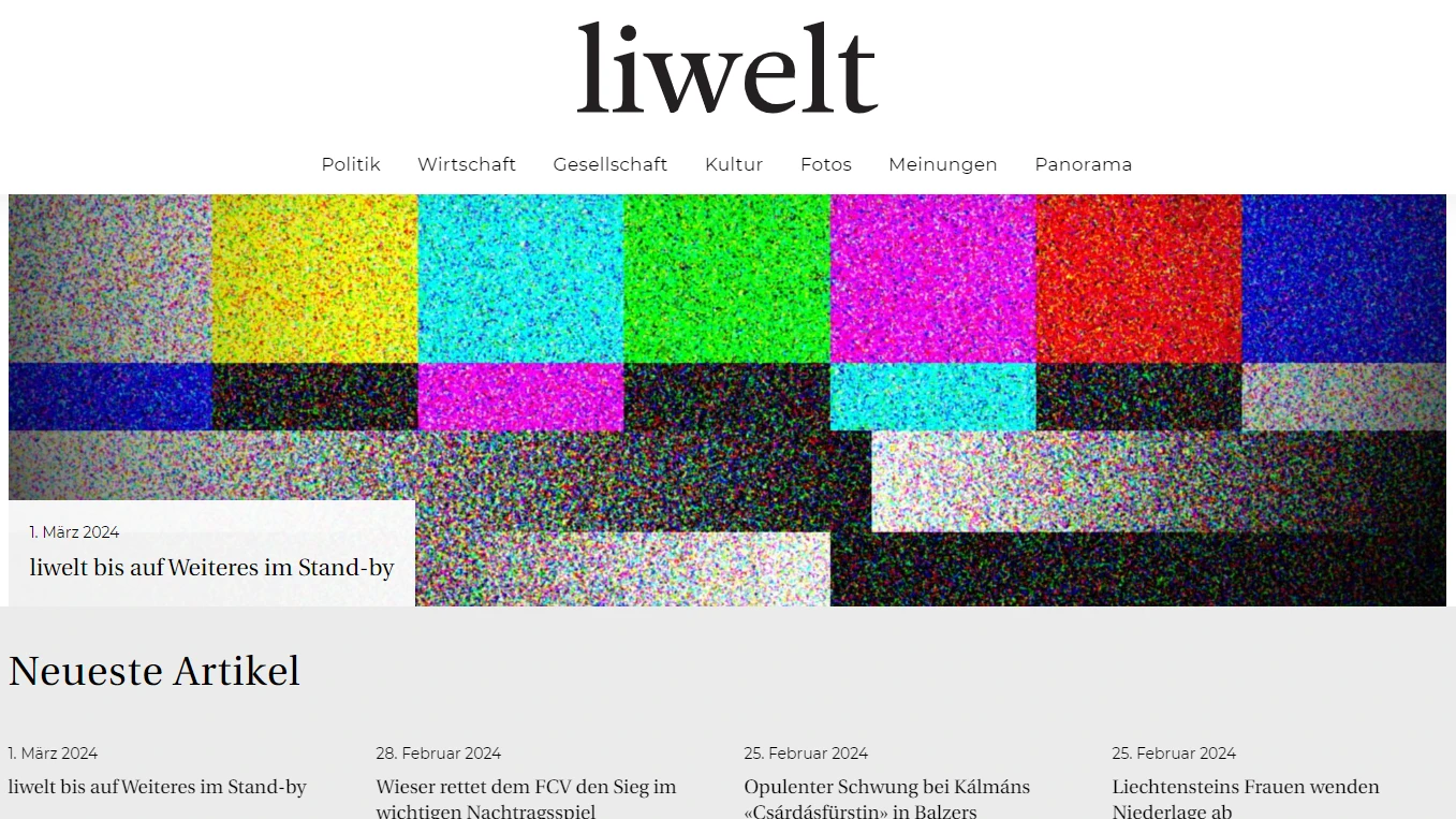 "liwelt" stellt wegen fehlenden Einnahmen Betrieb ein, © Screenshot/Radio Liechtenstein "liwelt" stellt wegen fehlenden Einnahmen Betrieb ein, © Screenshot/Radio Liechtenstein