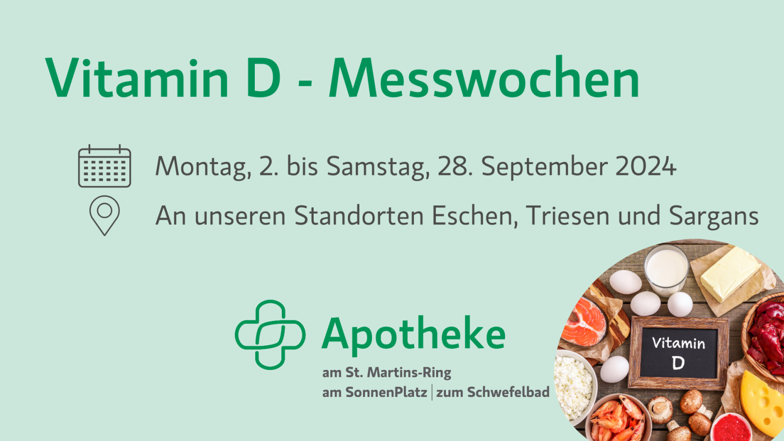 Vitamin D - Messwochen, © ZVG