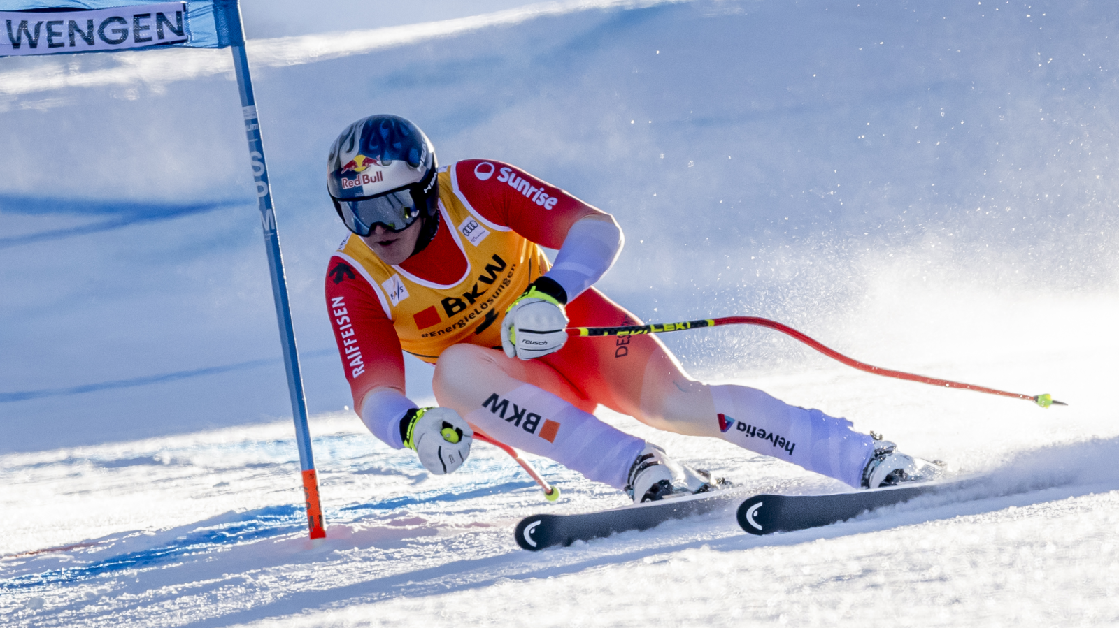 Erster Weltcup-Sieg für Von Allmen - Pfiffner Schlusslicht, © KEYSTONE/Jean-Christophe Bott