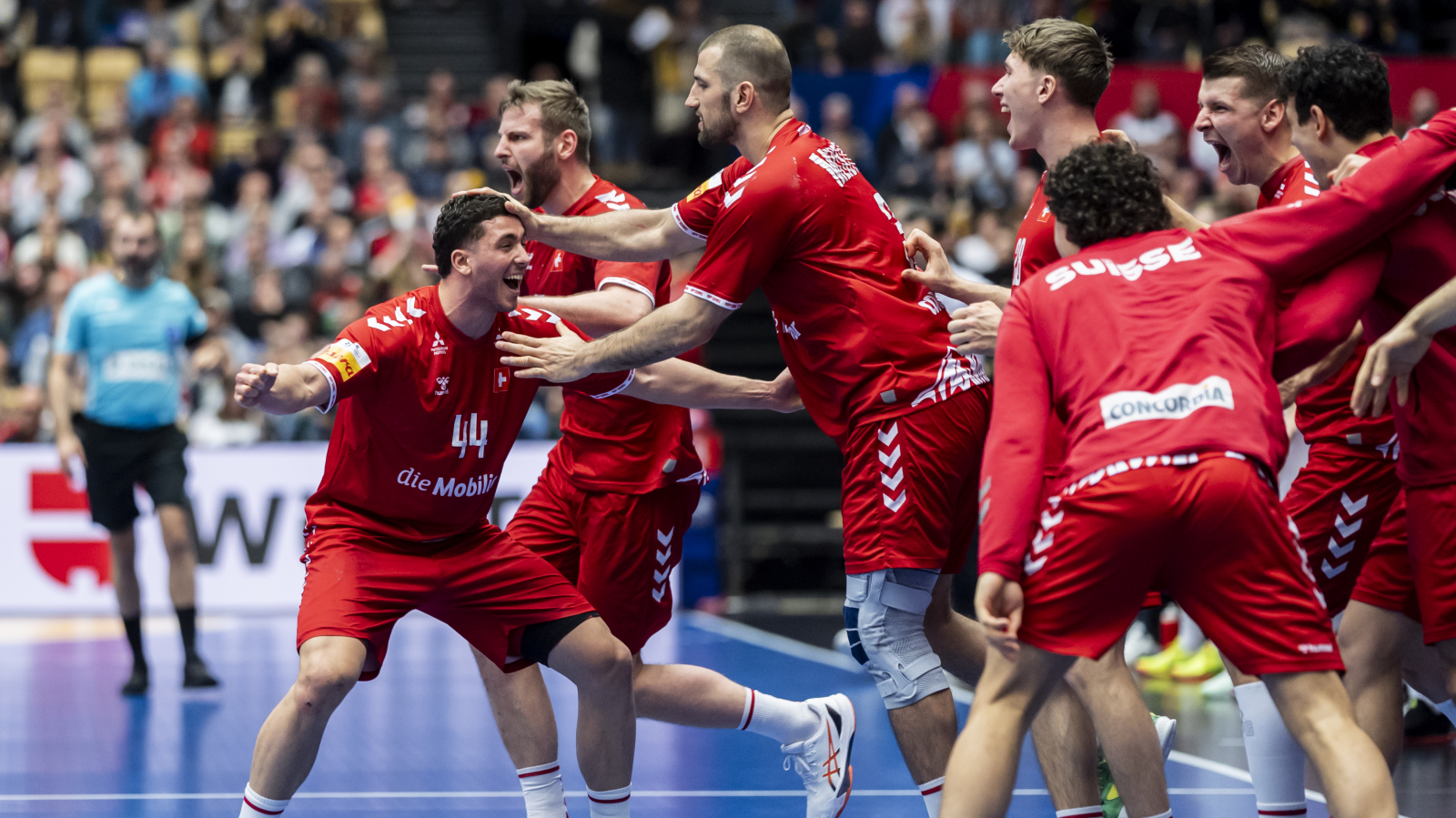 Schweiz in Handball-WM Hauptrunde, © KEYSTONE  TIL BUERGY