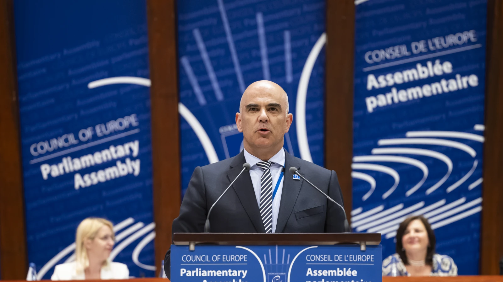 Berset wird als erster Schweizer Generalsekretär des Europarats, © Keystone/SDA Berset wird als erster Schweizer Generalsekretär des Europarats, © Keystone/SDA