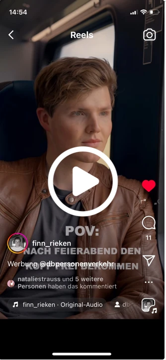 Finn Rieken in der Bahn, © privat Finn Rieken in der Bahn, © privat