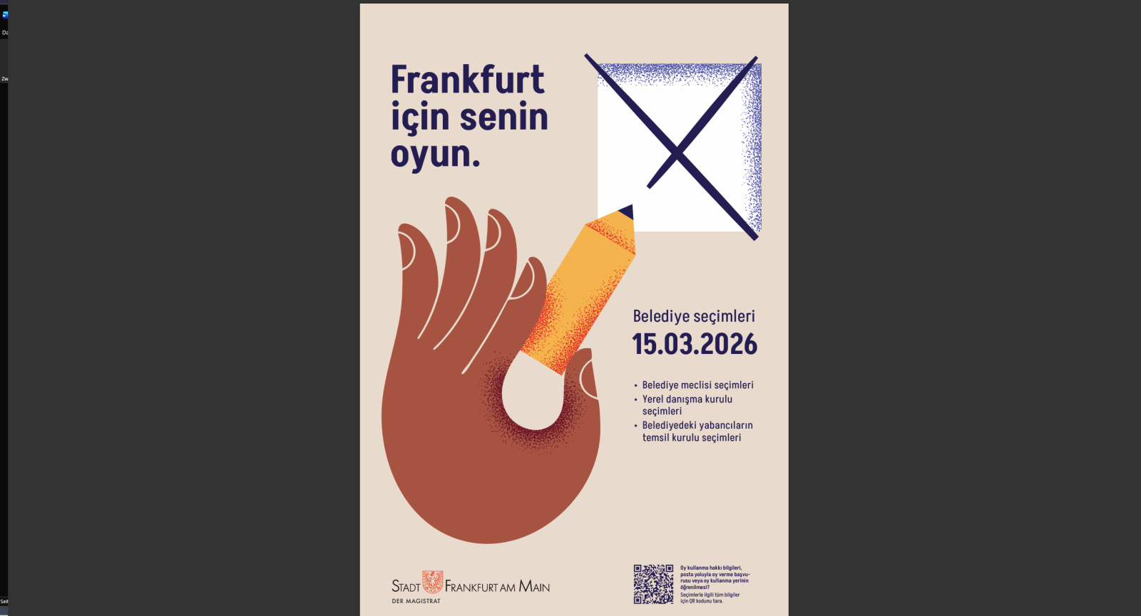 Frankfurt’ta 15 Mart’ta 18 ayrı seçim yapılacak, © Frankfurt.de