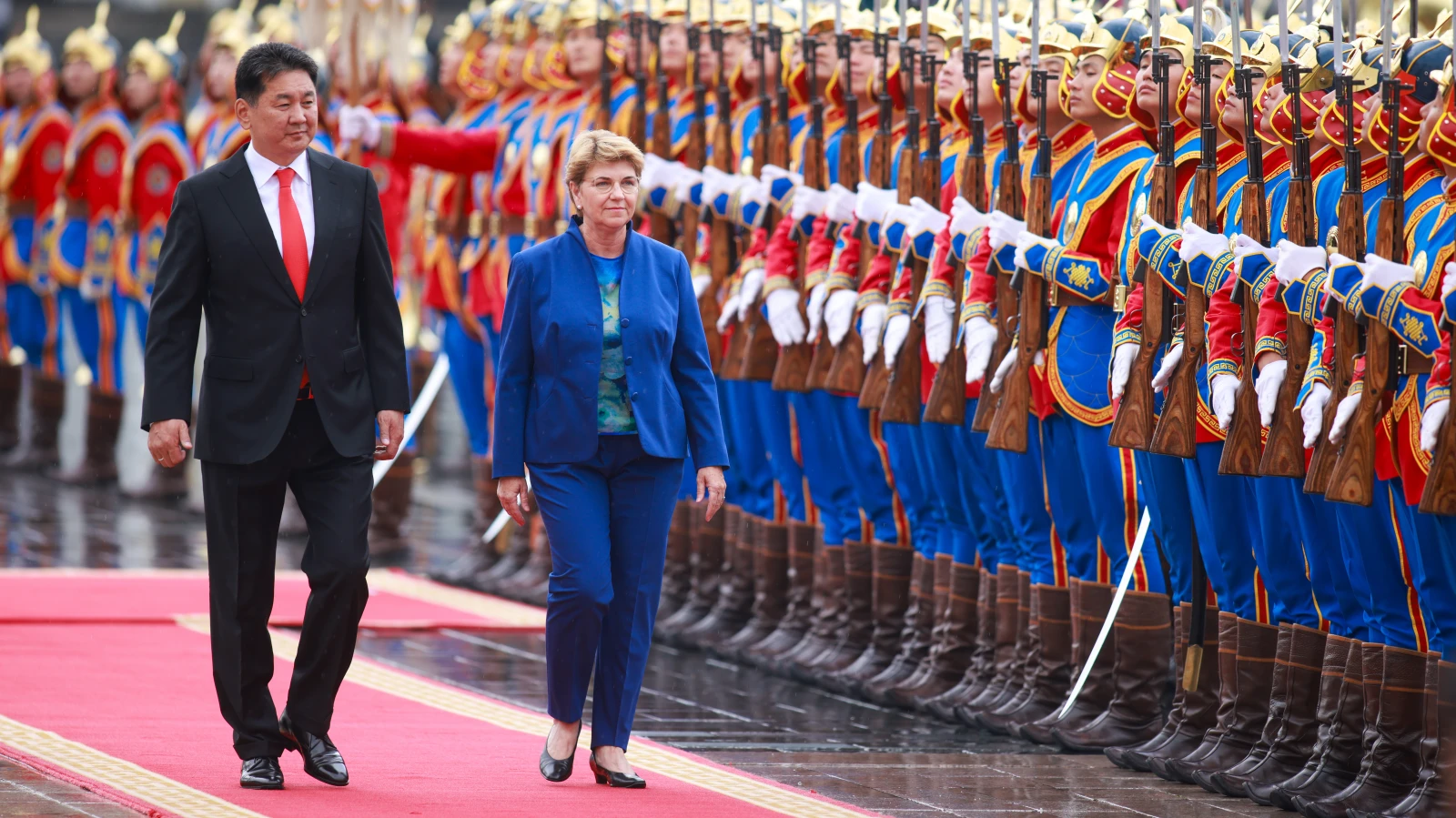 Premiere für die Schweiz - Bundespräsidentin Amherd in Mongolei , © Keystone/SDA Premiere für die Schweiz - Bundespräsidentin Amherd in Mongolei , © Keystone/SDA