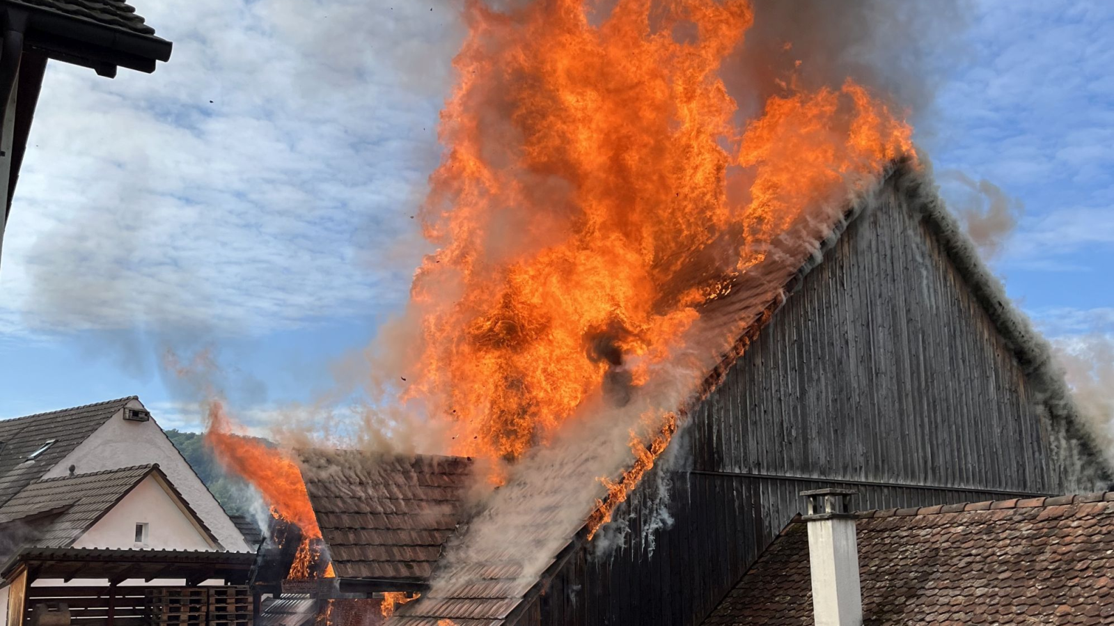 Brand in Maisprach, © Polizei Basel-Landschaft