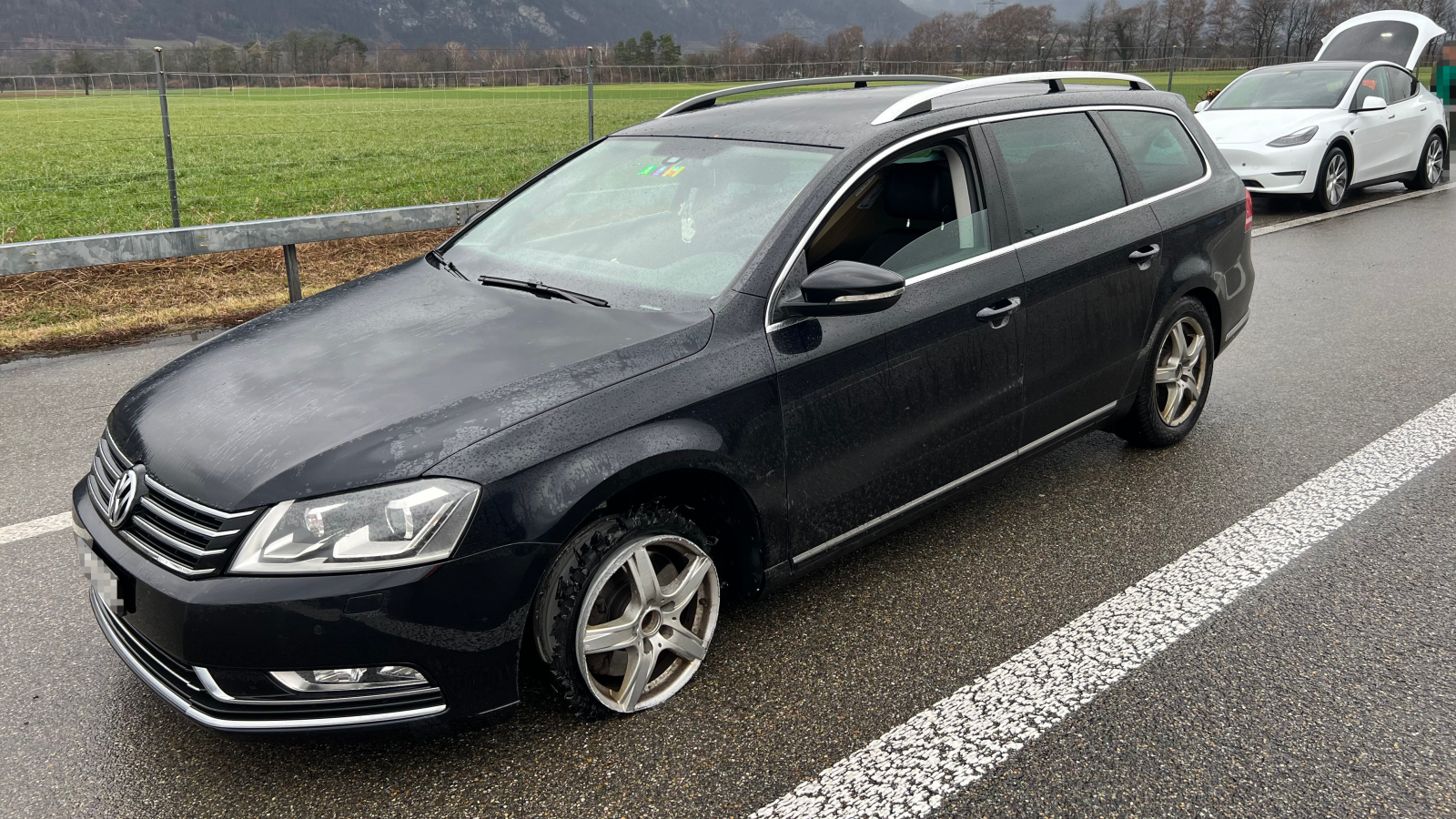 Auf der Felge in Bad Ragaz gefahren, © Kantonspolizei St. Gallen