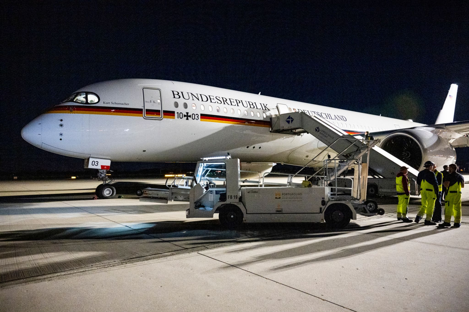 Der Airbus A350 der Deutschen Flugbereitschaft mit dem Bodo Ramelow nach Chile reisen wollte.