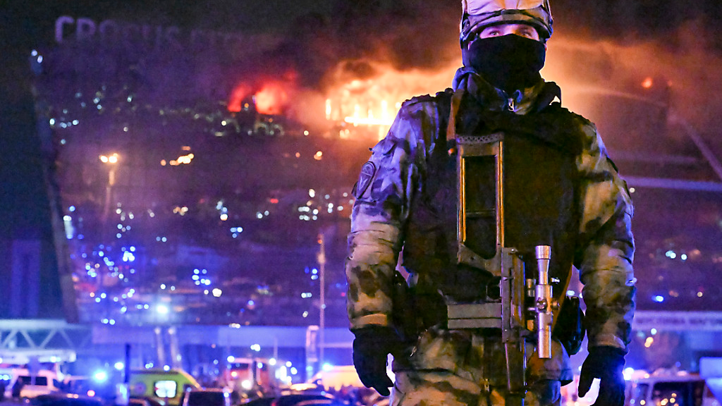 Mehr als 60 Tote bei Anschlag in Moskau, © Dmitry Serebryakov/AP