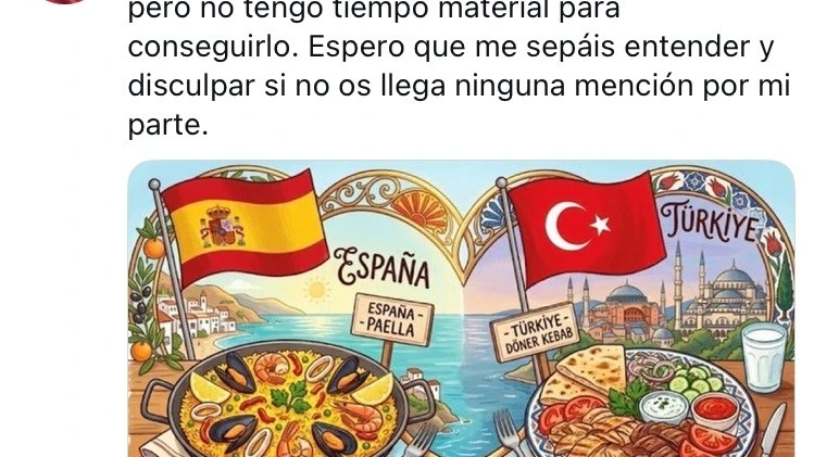 Sosyal Medyada Türk-İspanyol Dayanışması: Mizahi Paylaşımlar Viral Oldu!, © X Ekran Görüntüsü Sosyal Medyada Türk-İspanyol Dayanışması: Mizahi Paylaşımlar Viral Oldu!, © X Ekran Görüntüsü