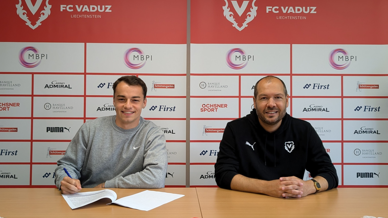 Simeon Weber erhält Profivertrag, © FC Vaduz