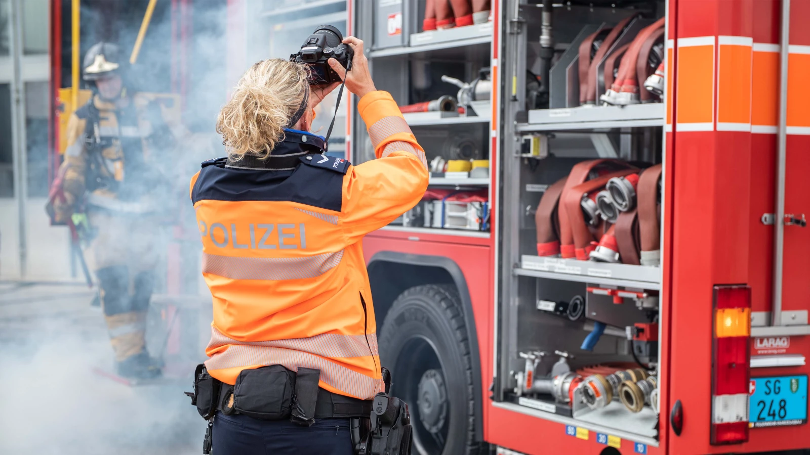 Brand in Einfamilienhaus in Buchs, © Kantonspolizei St. Gallen Brand in Einfamilienhaus in Buchs, © Kantonspolizei St. Gallen