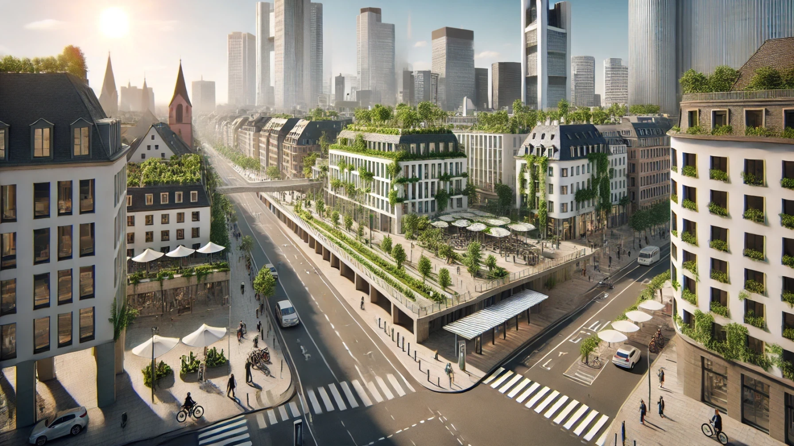 FRankfurt: İliklim değişikliği kaçınılmaz olarak coğrafyamızı da değiştirecek. , © Mesut Hastuerk (mit DALL-E entwickelt)