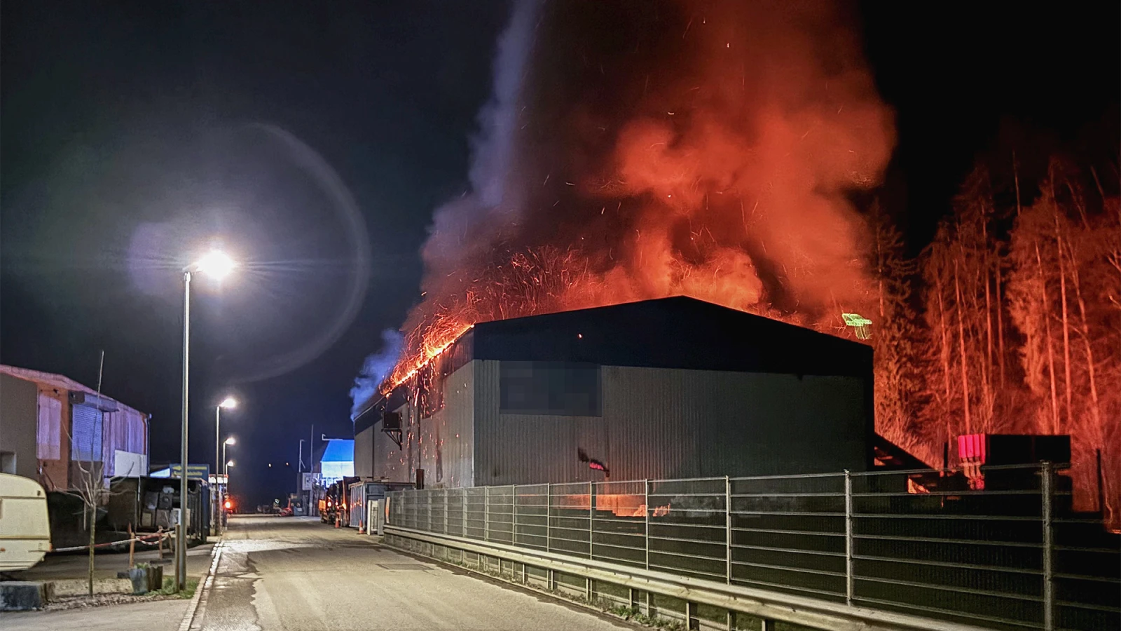 Brand in Bubendorf , © Polizei Basel-Landschaft Brand in Bubendorf , © Polizei Basel-Landschaft