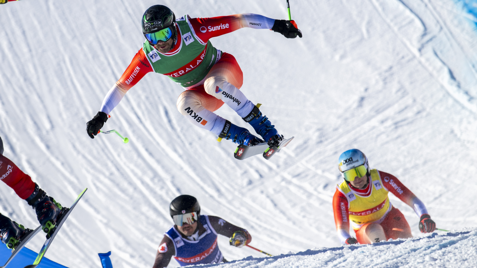 Skicross: Jonas Lenherr auf Platz zwei, © Keystone-sda