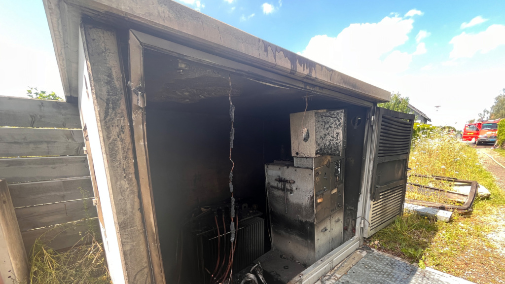 Stromausfall durch Brand in Trafostation, © Kantonspolizei Thurgau