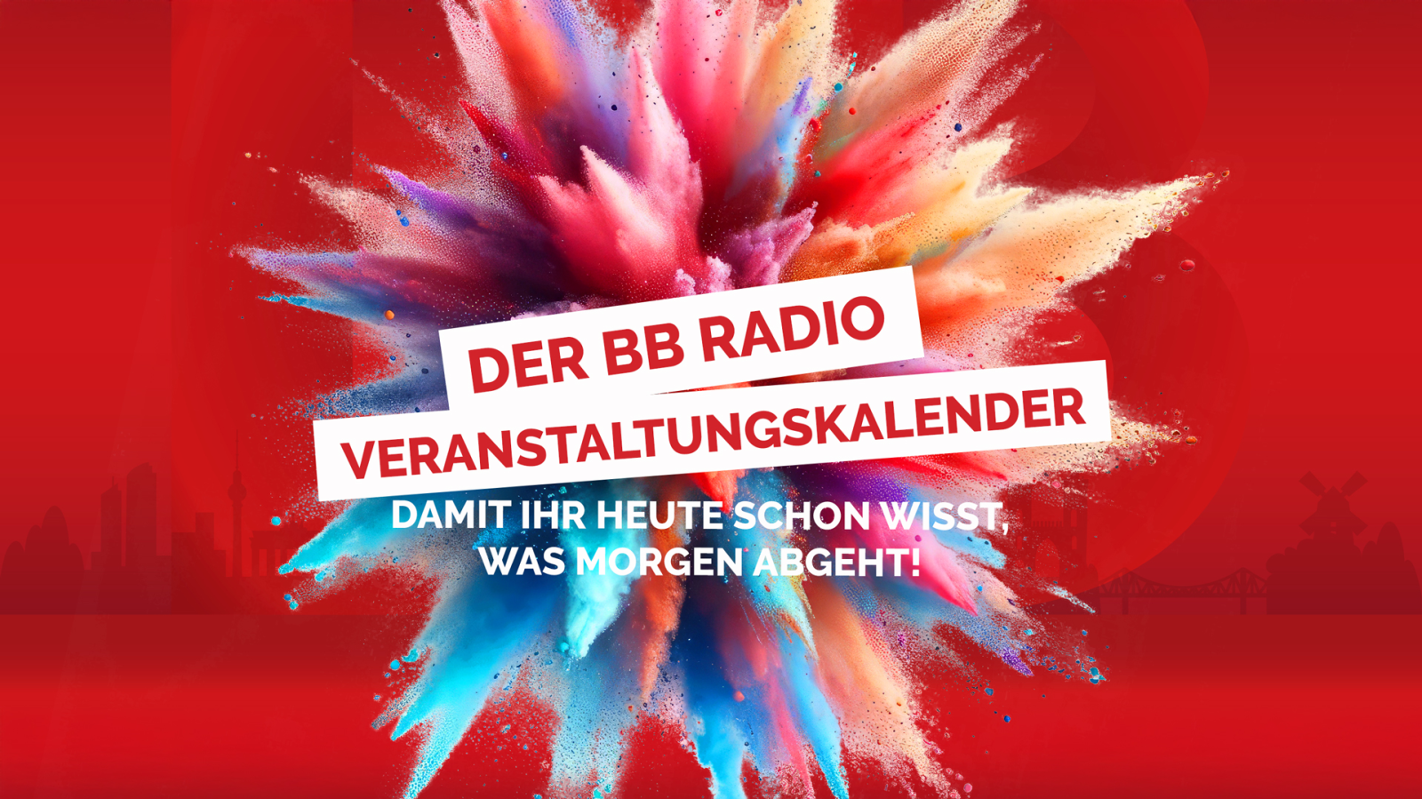 Egal, ob Kunst, Musik oder Theater – erlebt Brandenburg und Berlin ganz nach euren Wünschen. Unser Veranstaltungskalender hilft euch dabei, die schönsten Veranstaltungen in der Region zu finden.