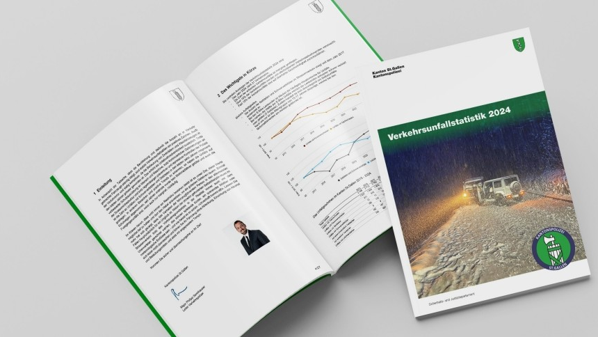 Verkehrsunfallstatistik&nbsp; für Kanton St. Gallen, © Kantonspolizei St. Gallen