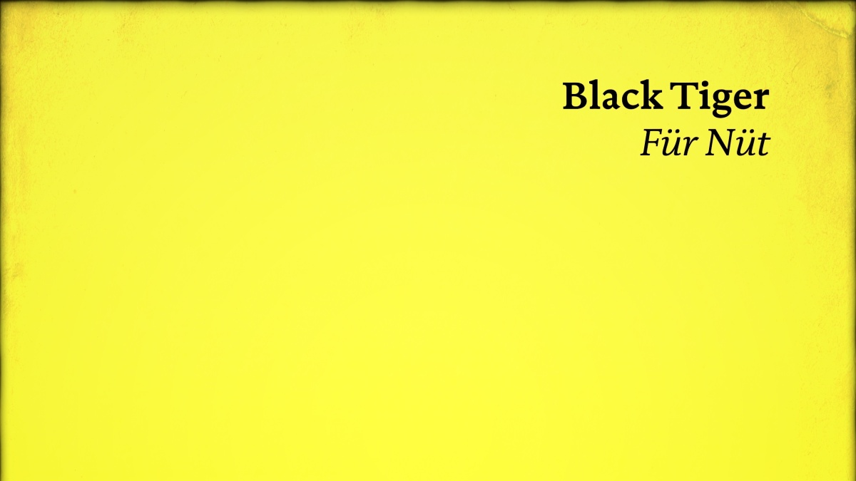 BLACK TIGER, Für Nüt, © iGroove AG