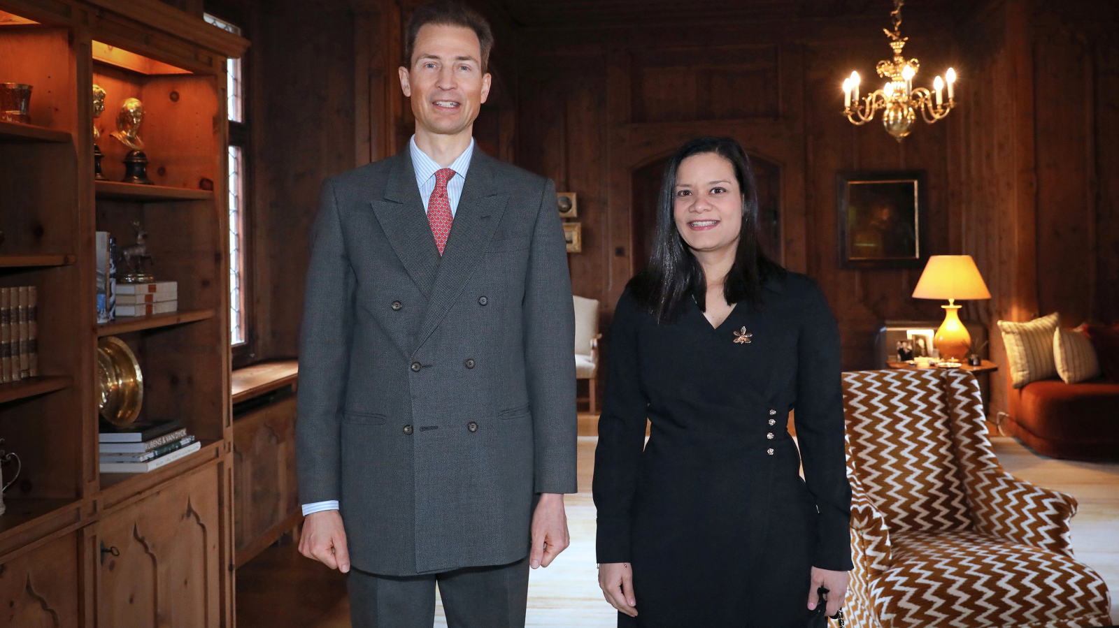 S.D. Erbprinz Alois von und zu Liechtenstein und I.E. Issamary Sánchez Ortega, Botschafterin der Republik Panama., © ikr