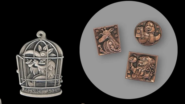 Pins der Basler Fasnacht kommen gut an, © fasnachts-comite.ch Pins der Basler Fasnacht kommen gut an, © fasnachts-comite.ch