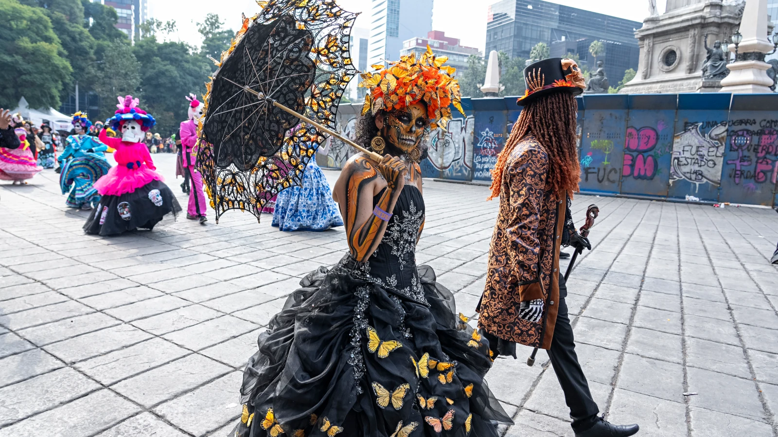 Parade zum Tag der Toten in Mexiko-Stadt, © Keystone / AP Invision / Amy Harris Parade zum Tag der Toten in Mexiko-Stadt, © Keystone / AP Invision / Amy Harris