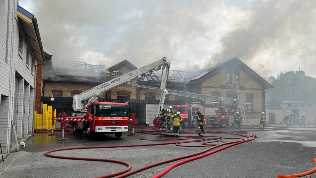 Sachschaden bei Brand in einer Bäckerei in Appenzell, © Keystone/SDA Sachschaden bei Brand in einer Bäckerei in Appenzell, © Keystone/SDA