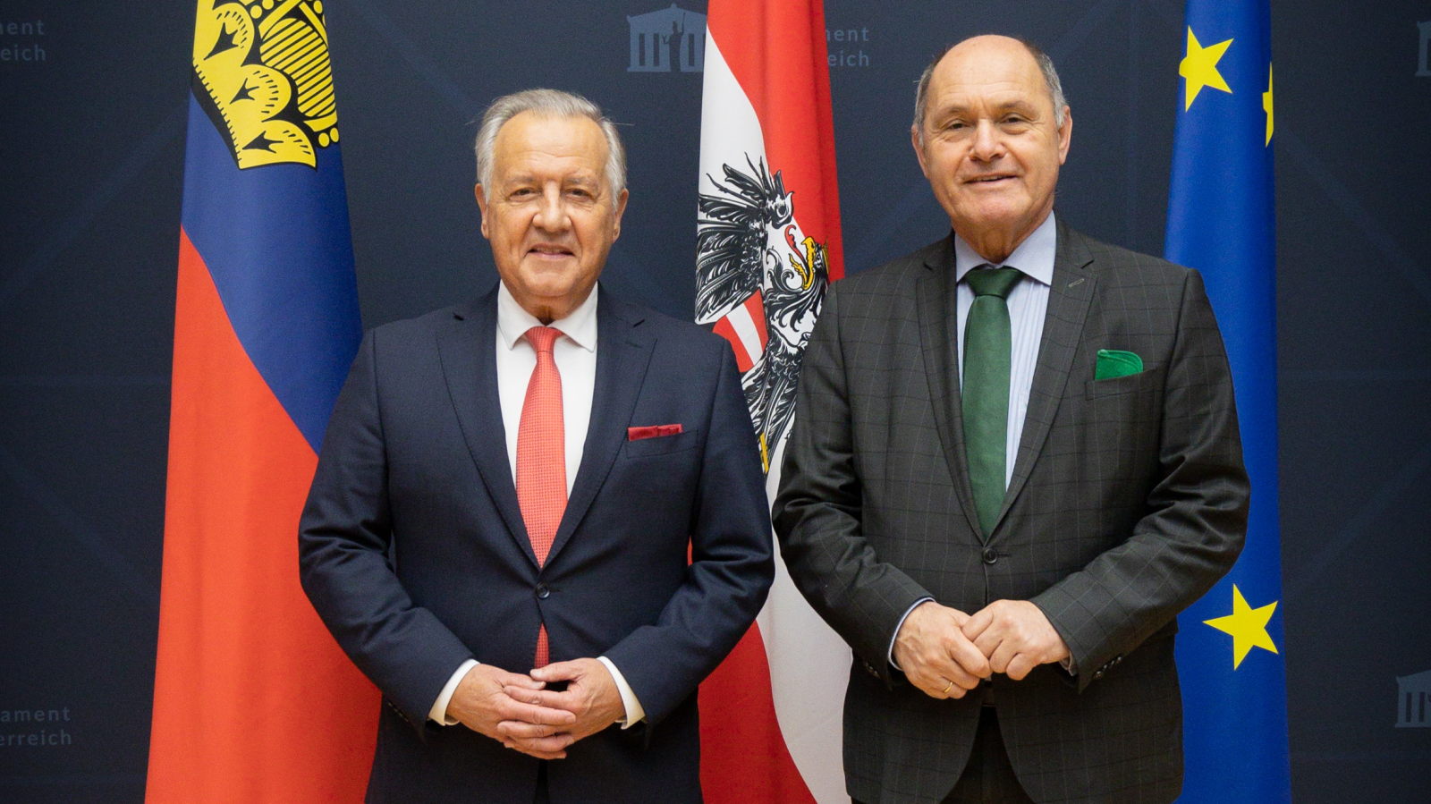 Landtagspräsident Albert Frick in Wien, © ZVG