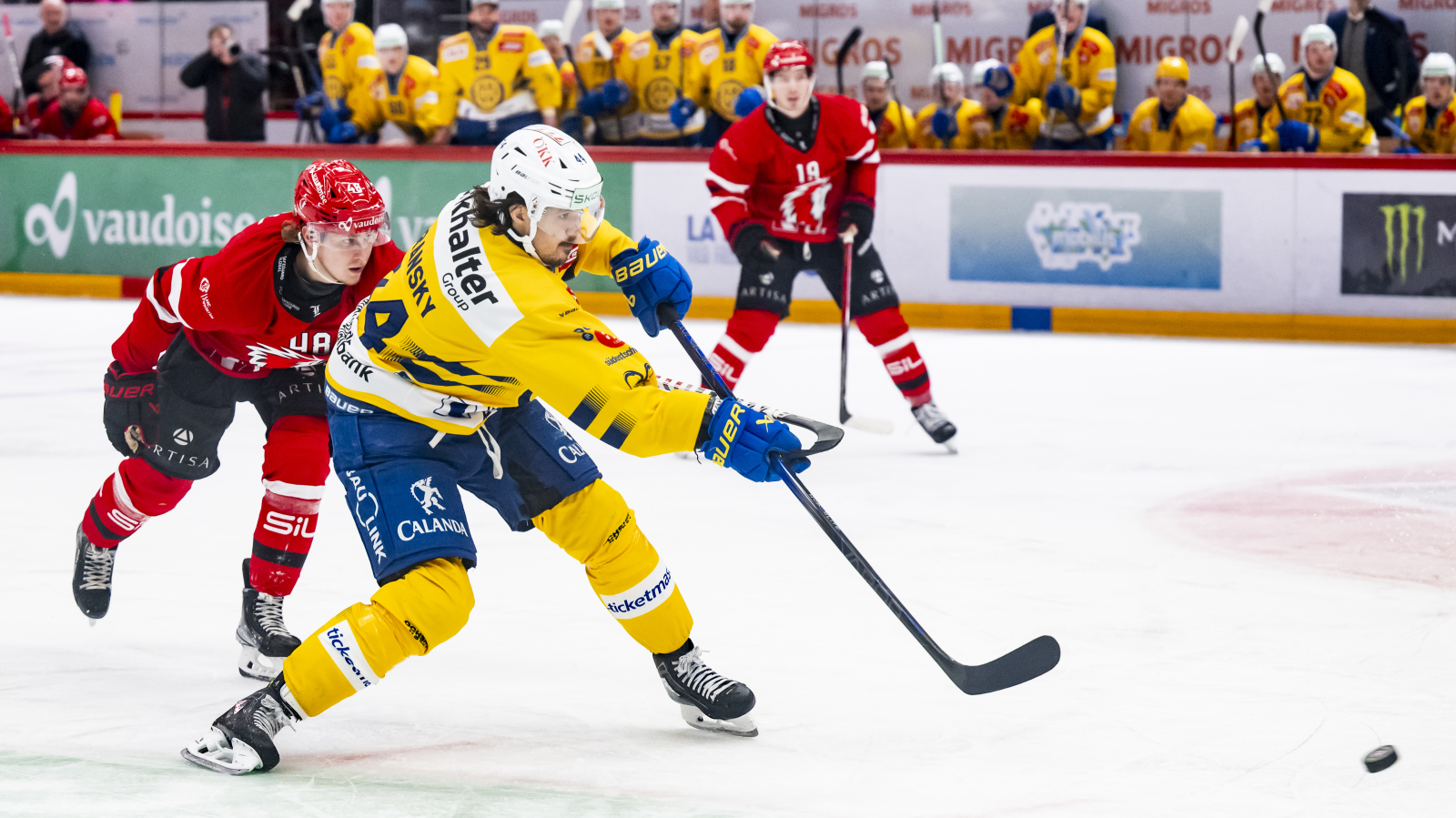 Davos siegt dank zwei Shorthandern, © Keystone / Jean-Christophe Bott