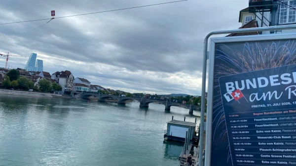 Ein Stadtfest mit Feuerwerk an der Bundesfeier auf dem Rhein, © Radio Basilisk Ein Stadtfest mit Feuerwerk an der Bundesfeier auf dem Rhein, © Radio Basilisk
