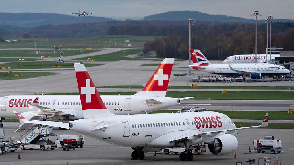 2900 Swiss-Passagiere von Streik an deutschen Flughäfen betroffen, © Keystone / SDA 2900 Swiss-Passagiere von Streik an deutschen Flughäfen betroffen, © Keystone / SDA