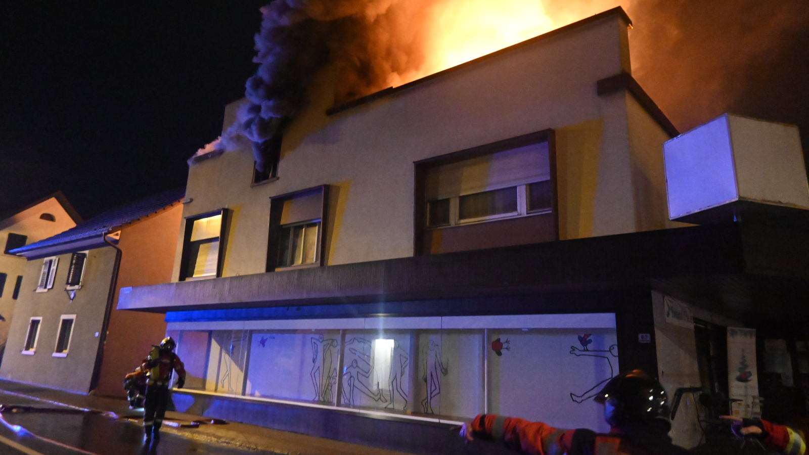 Brand eines Wohn- und Geschäftshauses in Schaan, © lpfl