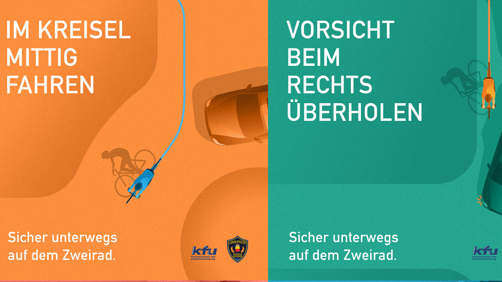 Landespolizei startet neue Kampagne für Velofahrer, © lpfl