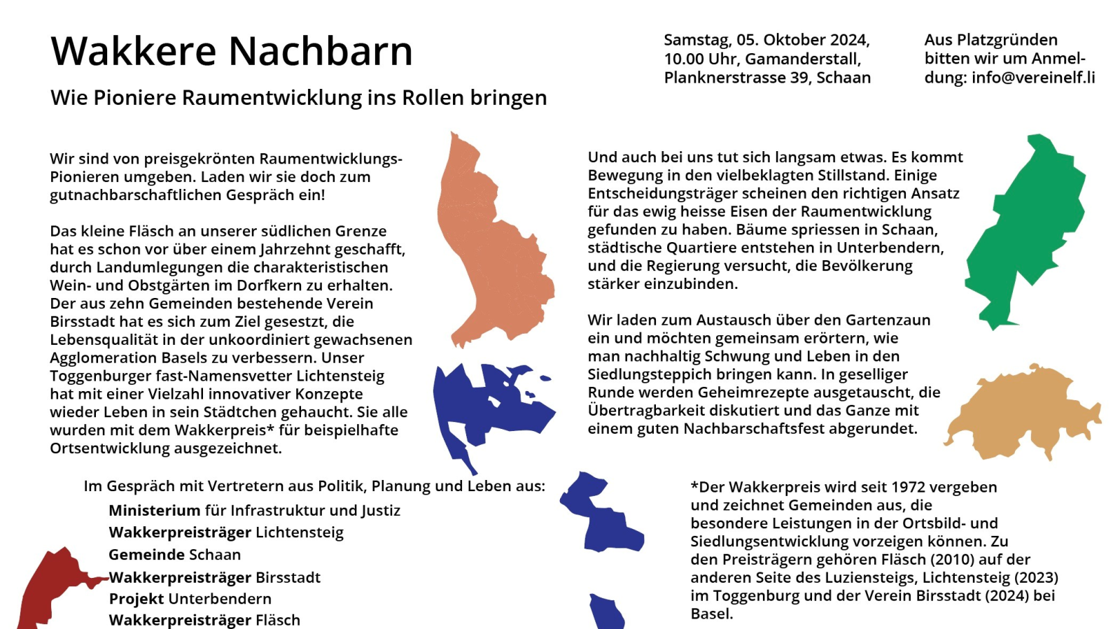 Wakkere Nachbarn - Wie Pioniere Raumentwicklung ins Rollen bringen, © ZVG_vereinelf.li