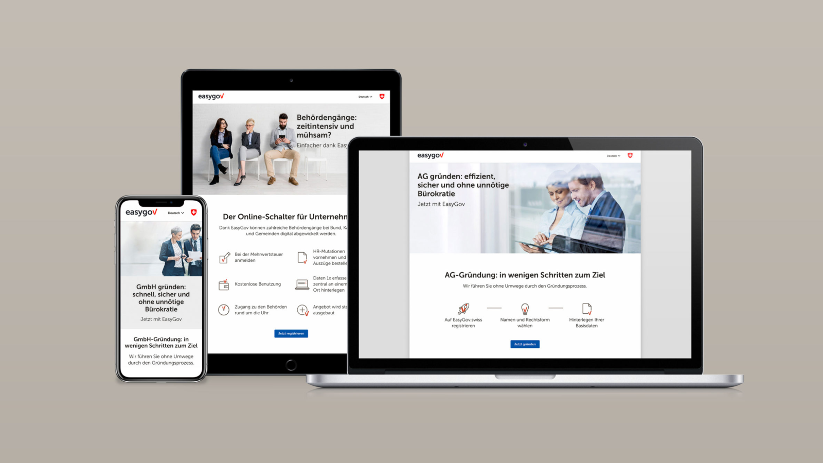 Digitale Grenzgängerbewilligungen mit EasyGov, © easygov.swiss