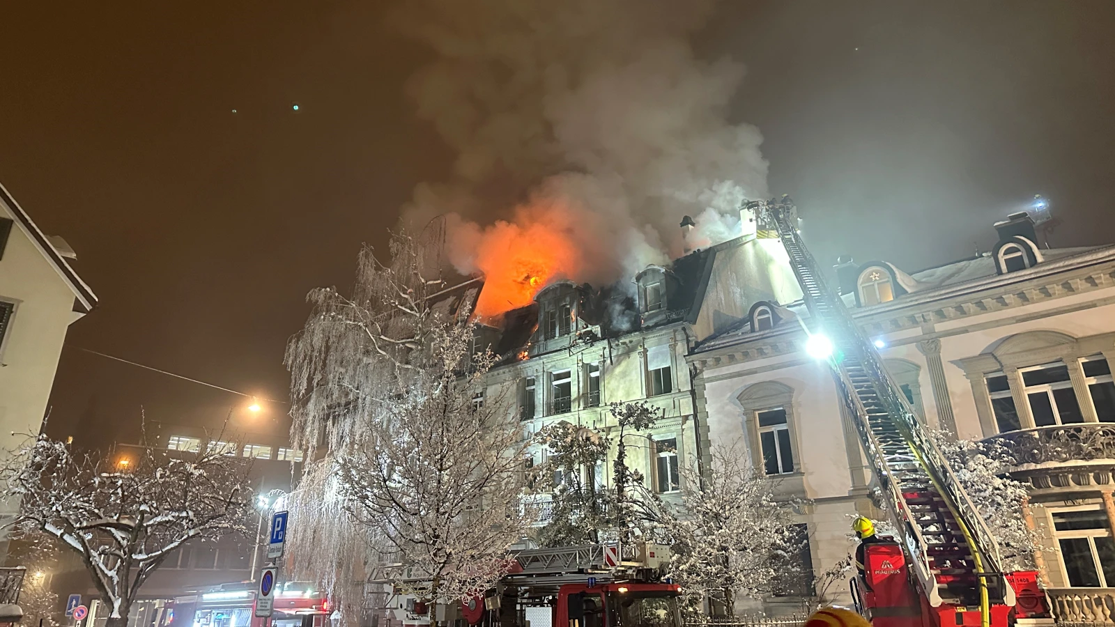 Hoher Sachschaden durch Brand in St. Gallen, © Stadtpolizei St. Gallen Hoher Sachschaden durch Brand in St. Gallen, © Stadtpolizei St. Gallen