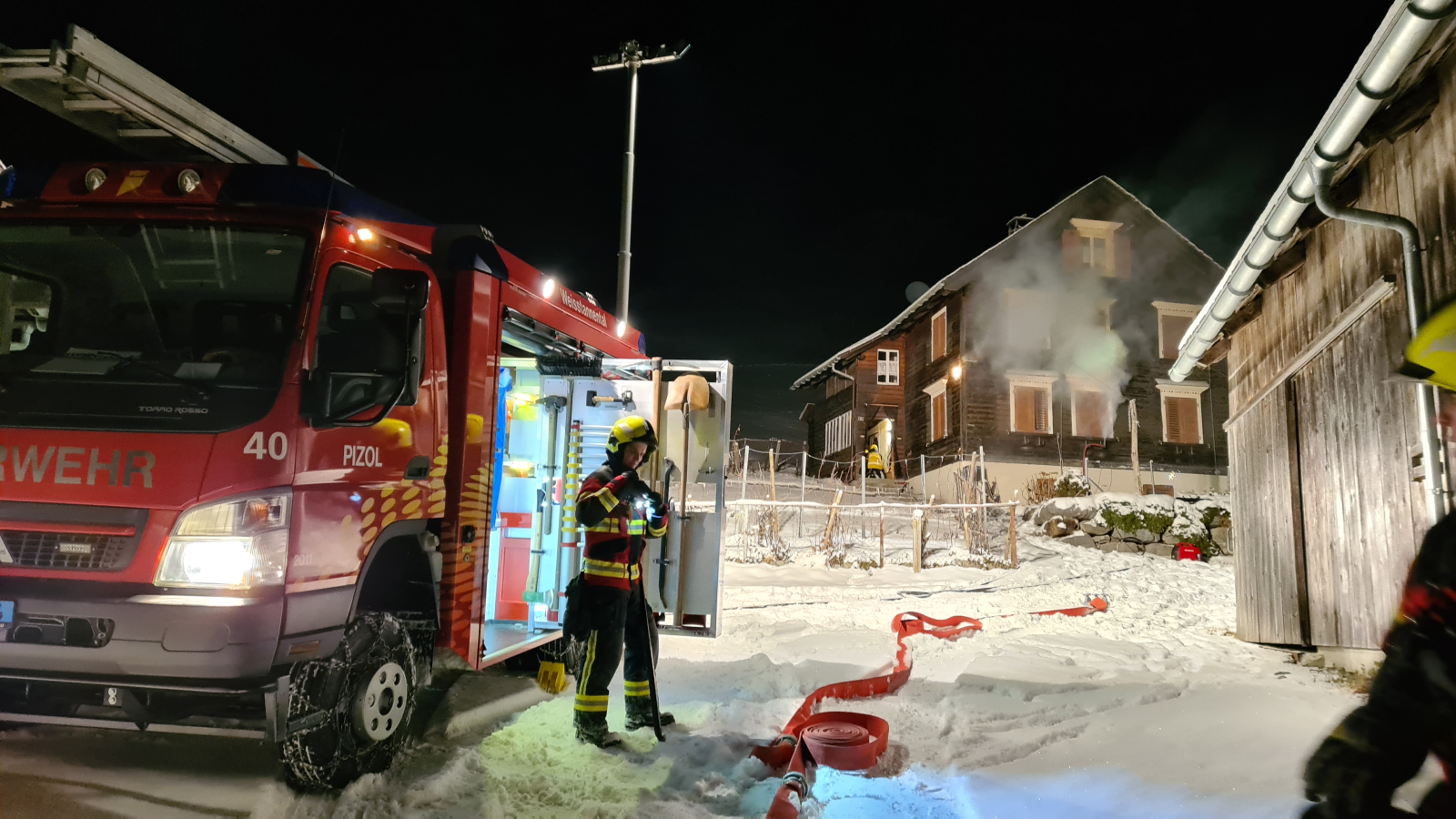 Feuerwehr Pizol übt für den Ernstfall, © Feuerwehr Pizol