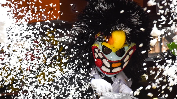 Klima und KI sind beliebteste Sujets an der Fasnacht , © Radio Basilisk Klima und KI sind beliebteste Sujets an der Fasnacht , © Radio Basilisk