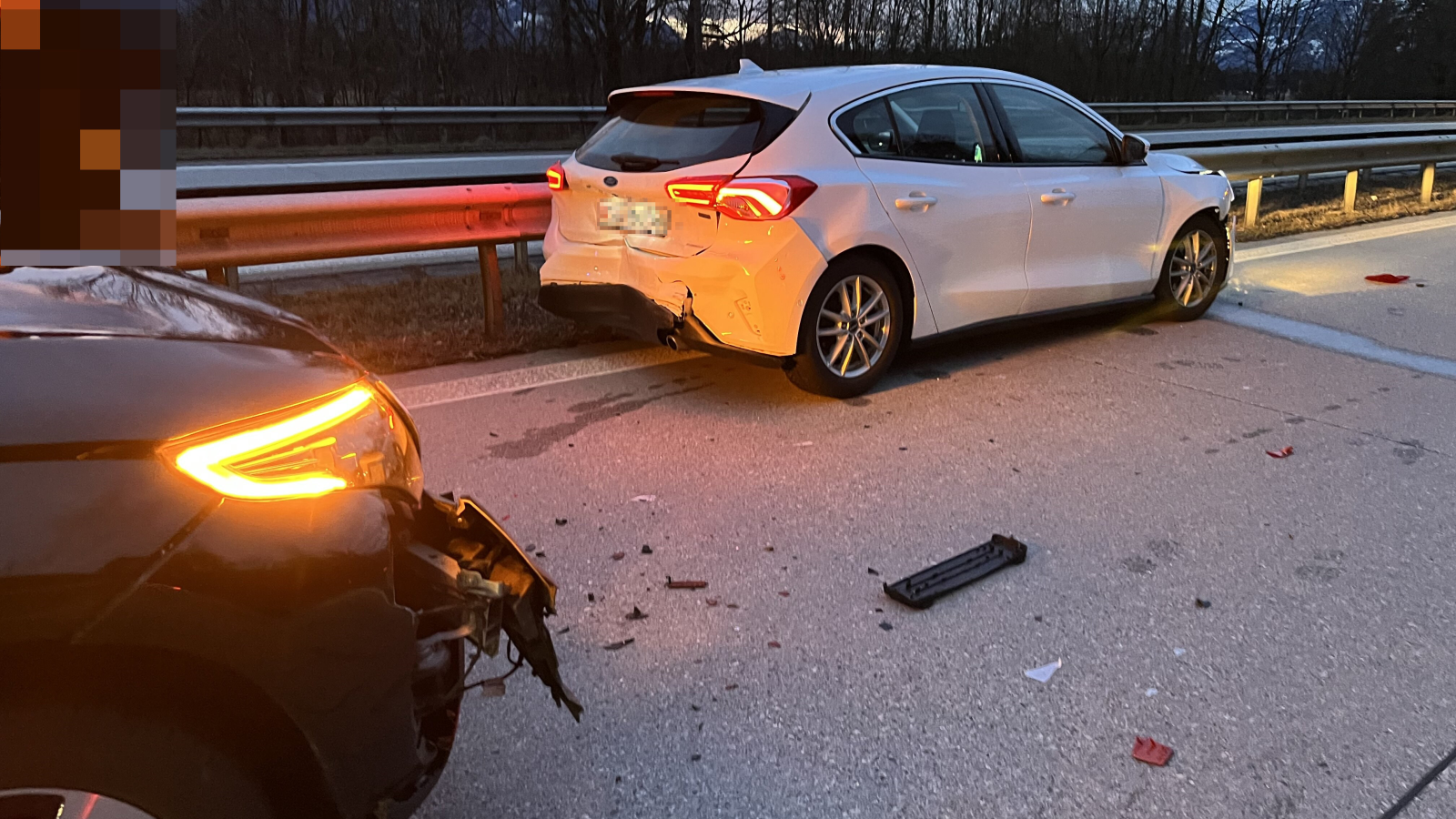 Auffahrunfall auf A13 bei Lienz, © Kantonspolizei St. Gallen