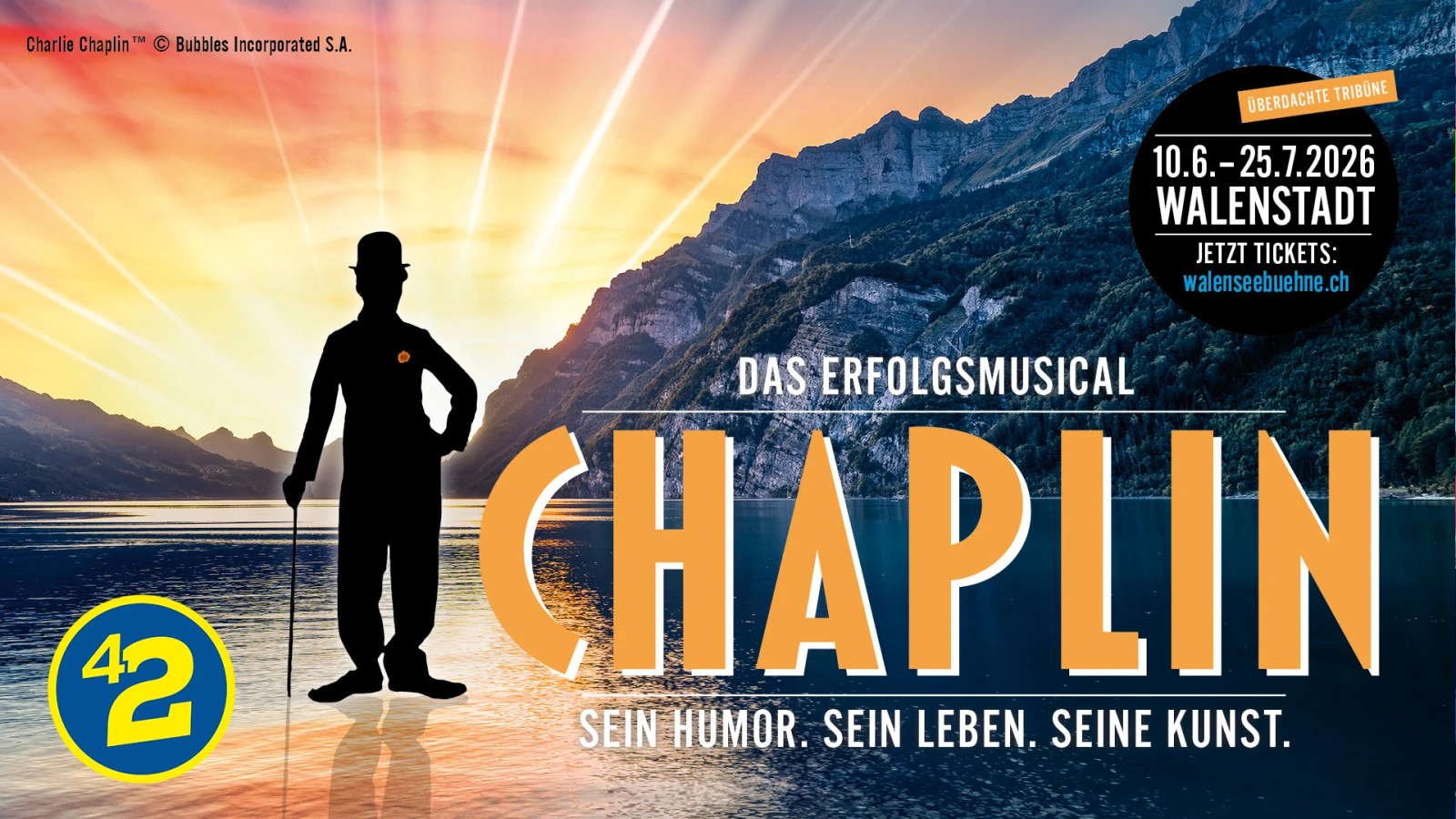 Ticket for Two – CHAPLIN das Musical, © Walenseebühne Ticket for Two – CHAPLIN das Musical, © Walenseebühne