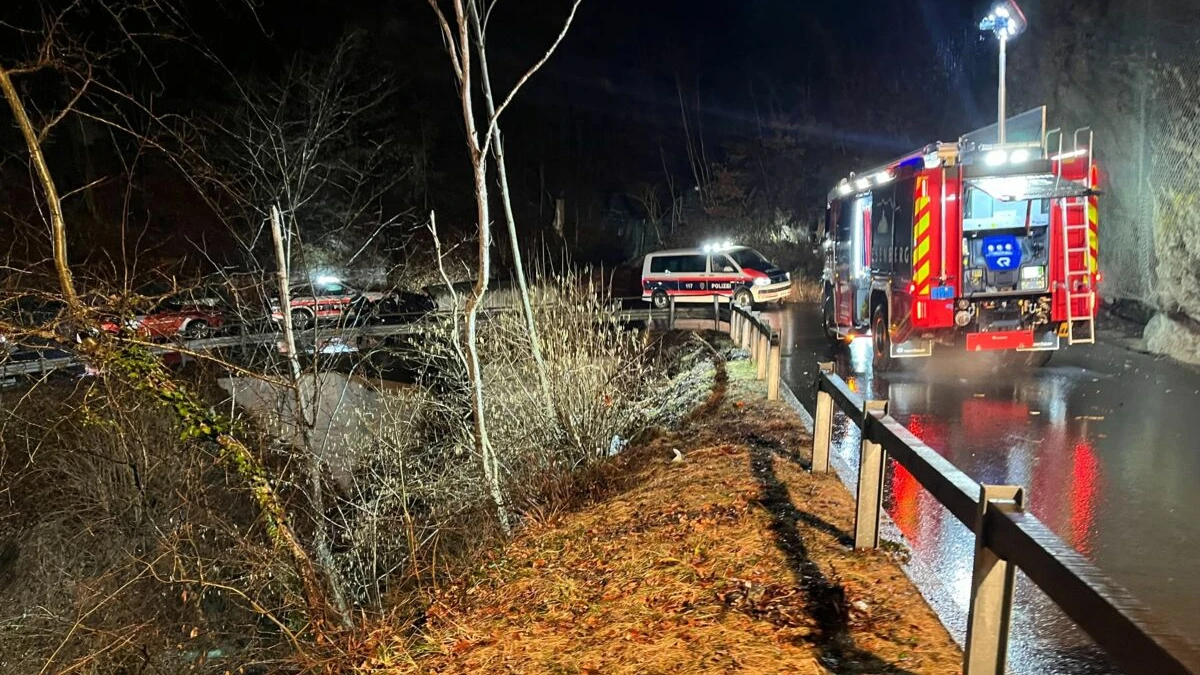 Selbstunfall in Triesenberg, © Landespolizei Selbstunfall in Triesenberg, © Landespolizei