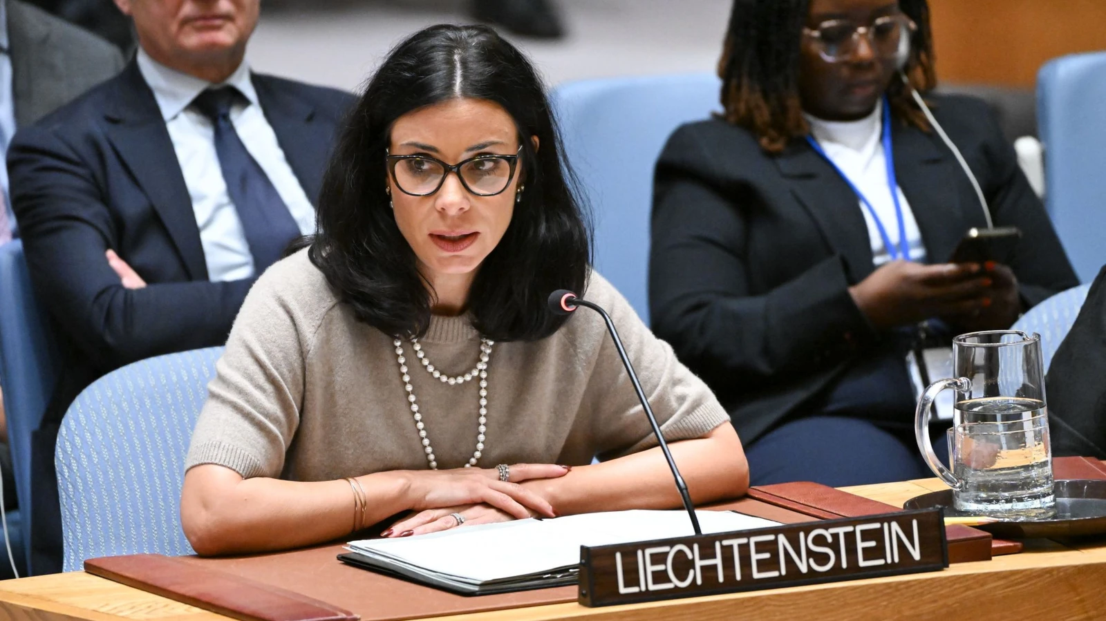 Regierungsrätin Hasler spricht vor UNO-Sicherheitsrat , © IKR Regierungsrätin Hasler spricht vor UNO-Sicherheitsrat , © IKR