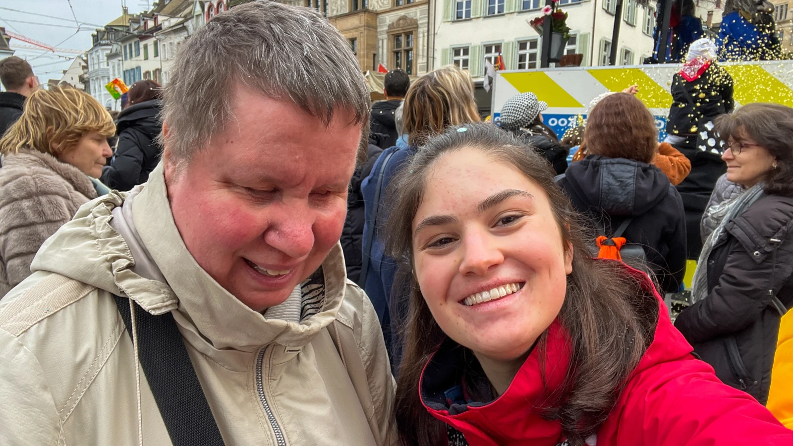 Einsatz Nummer 15: Begleitung einer blinden Person am Cortège Einsatz Nummer 15: Begleitung einer blinden Person am Cortège